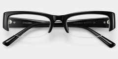 Trevor Black Half Frame Rectangle Glasses For Ladies | ZEELOOL