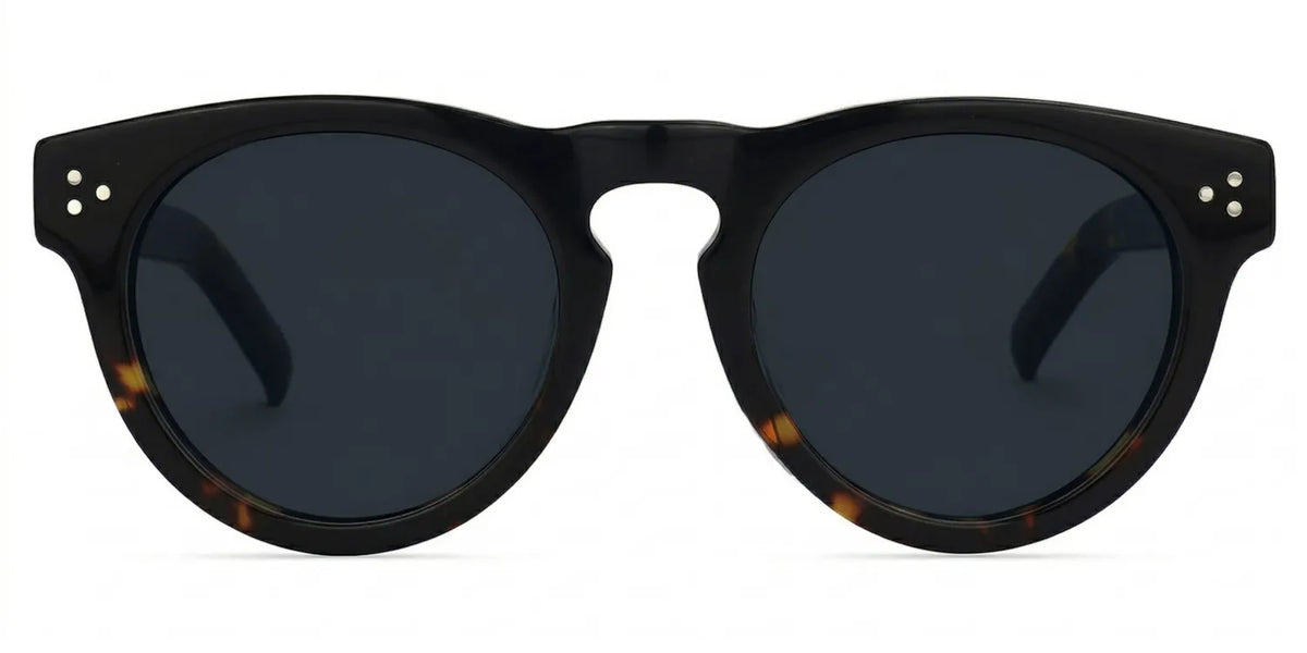 Malloy Round Black and Tortoise Eyeglasses and Frames