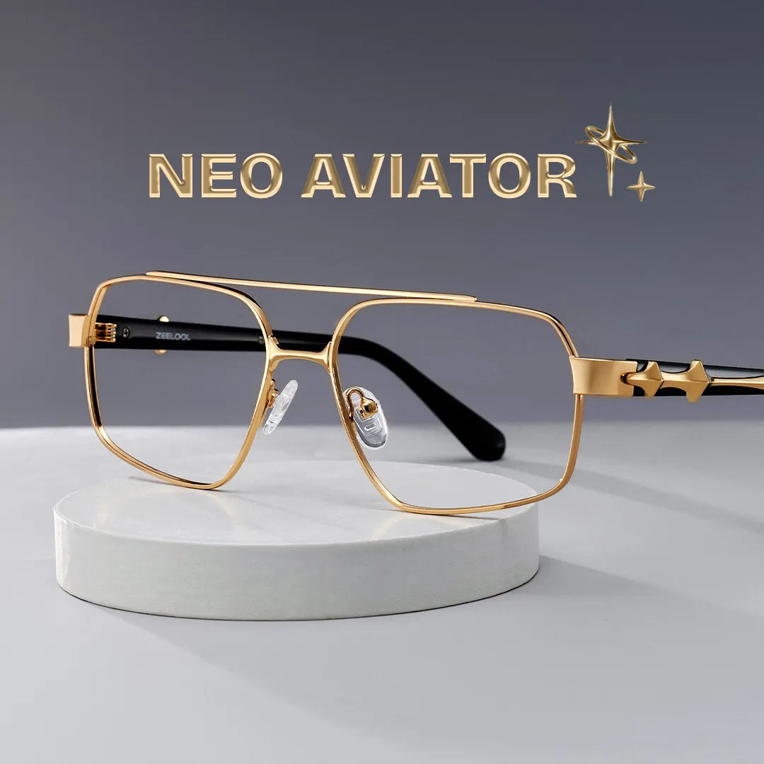 Sterling Eyeglasses in Aviator Gold Frame | ZEELOOL