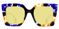 Qatar Square Blue/Black Sunglasses | Zeelool Glasses