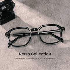 Josh Black Frame Glasses with Rectangle Frame Online | ZEELOOL
