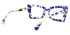 Newell Rectangle Blue-Floral Frame Glasses | Zeelool Optical