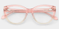 Kiera Light Pink Glitter Cat Eye Glasses Frames | ZEELOOL