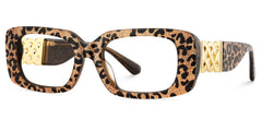 Jonas Rectangle Leopard Color Frame Glasses for Women | Zeelool
