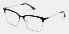 Cleo Black Gold Frame Glasses with Browline Frame Online | ZEELOOL