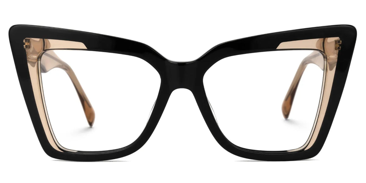 Brooklyn Cateye Black-Brown Eyeglasses and Glasses Frames