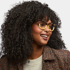 Rhoden Yellow Cateye Frame Glasses | Zeelool