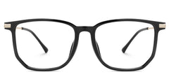 Fezell Square Black Eyeglasses and Thin Wide Frames