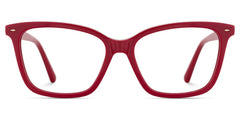 Theo Acetate Red Frame Glasses with Square Shape | Zeelool
