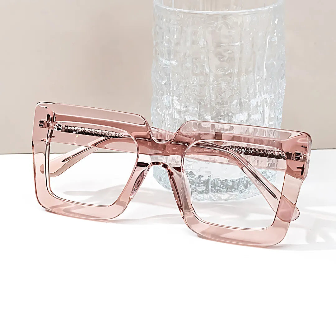Brandon Beige Eyeglasses and Square Wide Frames