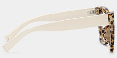 Malcolm Large Havana Glasses Frames With White Arms | Zeelool