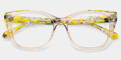 Maple Yellow Butterfly Eyeglasses with Flowers on Them | ZEELOOL
