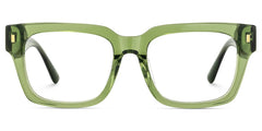 Clear Green Glasses Frames With Green and Tortoise Temples