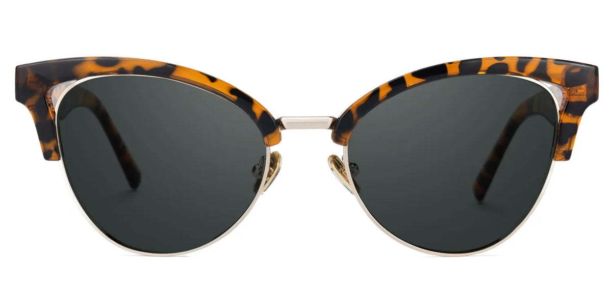 Charlene Tortoise Browline Cat Eye Sunglasses for Women