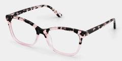 Bella Pink Petal Tortoise Rectangle Frame Glasses | ZEELOOL