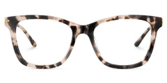 Large Rectangle Eyeglasses With Woven Metal Temples