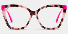 Kira Pink Tortoise Frame Glasses with Butterfly Frame Online | ZEELOOL