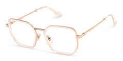 Levi Eyeglasses in Geometric Pearl White Frame | Zeelool