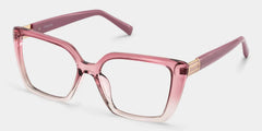 Emery Two-Tone Geometric Eyeglass Frames | ZEELOOL