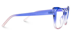 Square Farris Blue Glasses deals -Zeelool Glasses