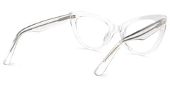Claudette Cat Eye Clear Transparent Frame Glasses