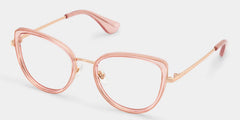 Celine Clear Pink Cat-eye Eyeglass Frames with Bling for Ladies