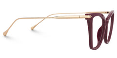 Hilary Butterfly Dark-Red Glasses with Thin Frames