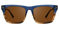 Rectangular Spectacle Frames with Brown Blue Color