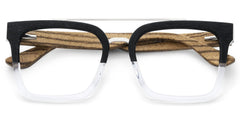Men's Aviator Eyeglasses Frames With Black Clear Color