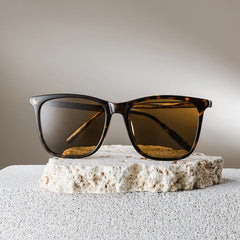 Malika Tortoise Frame Polarized Sunglasses with square Style Online | ZEELOOL