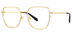Fife Gold Full Frame Metal Prescription Glasses