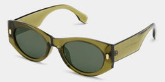 Reina green Frame Polarized Sunglasses with geometric Style Online | ZEELOOL