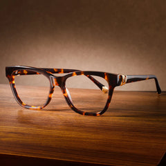 Square Tortoise Eyeglasses- Julian Acetate Frame Glasses