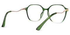 Lekesha Geometric Green Glasses