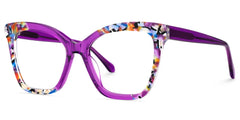 Chase Acetate Purple Frame Glasses with Butterfly Shape | Zeelool