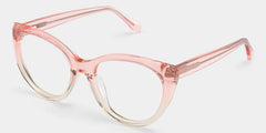Kiera Light Pink Glitter Cat Eye Glasses Frames | ZEELOOL