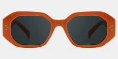 Soleil orange Frame Polarized Sunglasses with rectangle Style Online | ZEELOOL