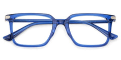 Thin Rectangle Glasses Frames in Blue Color
