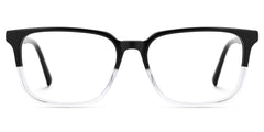 Barnhill Acetate Square Black-Clear Frame Glasses | Zeelool