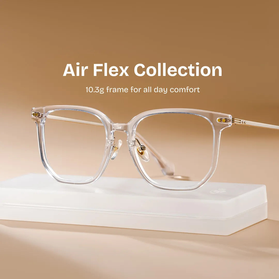 Eve Rectangle Thick Frame Glasses with Clear Color | ZEELOOL
