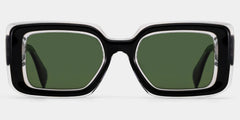 Eira Rectangle Black Polarized Sunglasses