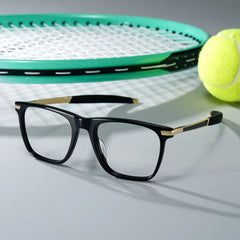 Stable Black Frame Glasses with Rectangle Frame Online | ZEELOOL