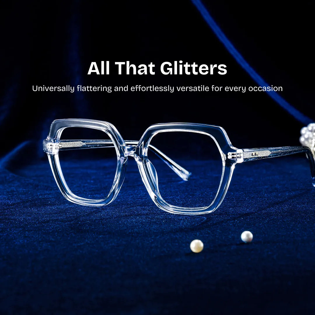 Devon Geometric Clear Hexagon Glasses for Women | ZEELOOL