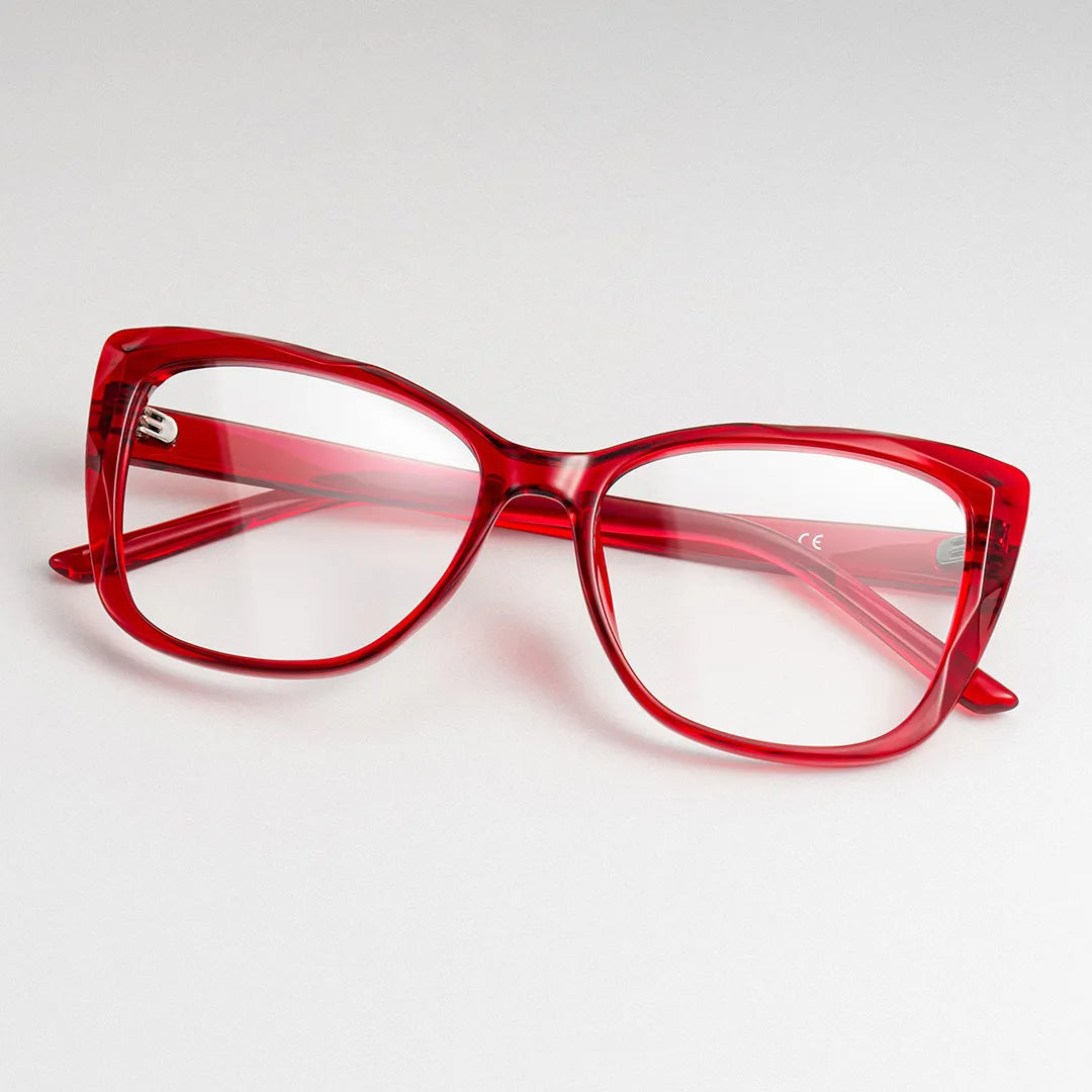 Farris Red Cat eye Frame Glasses for Women | Zeelool
