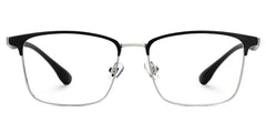 Eaddy Silver Eyeglasses with Rectangle Shape | Zeelool Optical