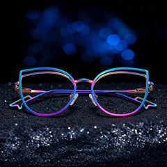 Spivey Cateye Metal Full Frame Eyeglasses | Zeelool