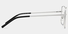 Abigail Silver Square Glasses with Medium Size Metal Frame | ZEELOOL