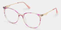 Chanty Petal Pink Round Mixed Glasses for Women | ZEELOOL