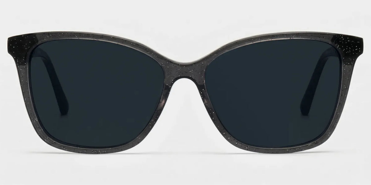 Finnian Square Black Glitter Glasses Frames for Women | ZEELOOL