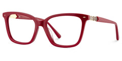 Theo Acetate Red Frame Glasses with Square Shape | Zeelool